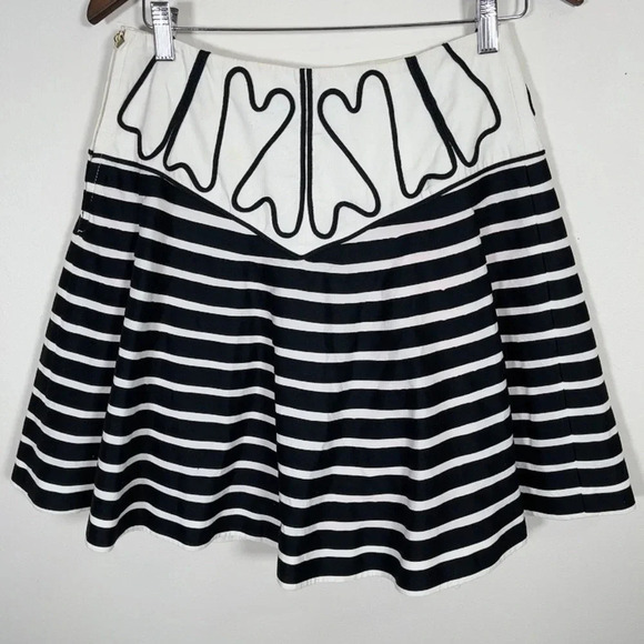 Anthropologie Leifsdottir Knee Length Ruffle Striped Tiered Skirt - Picture 11 of 11